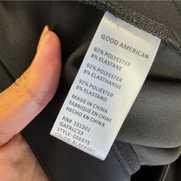 Good American Black Slim Fit Pants Women’s Stretch Workwear TrousersSize 18 - Picture 11 of 14